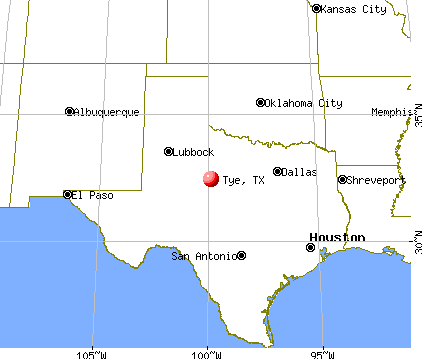 Tye, Texas map