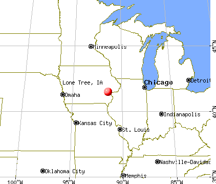 Lone Tree, Iowa map