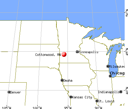 Cottonwood, Minnesota map