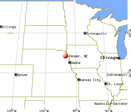 Pender, Nebraska map