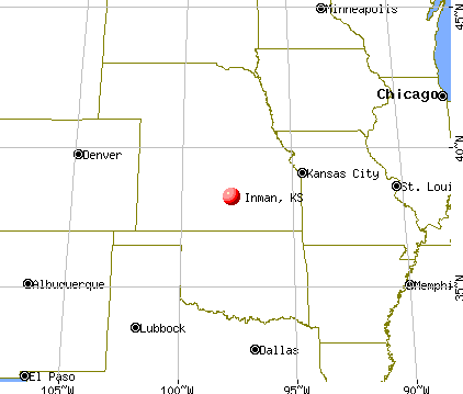 Inman, Kansas map