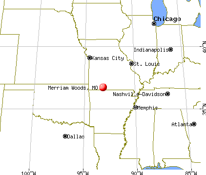 Merriam Woods, Missouri map