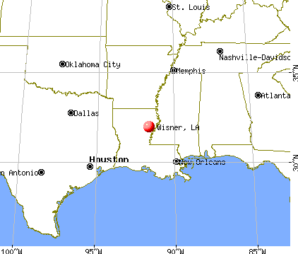 Wisner, Louisiana map