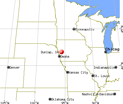 Dunlap, Iowa map