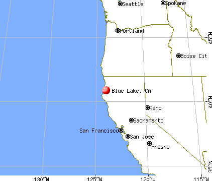 Blue Lake, California map