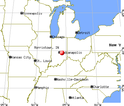 Morristown, Indiana map