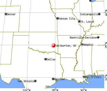 Wilburton, Oklahoma map