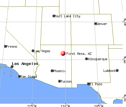 First Mesa, Arizona map