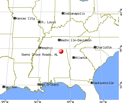 Owens Cross Roads, Alabama map