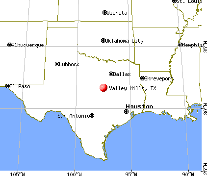 Valley Mills, Texas map