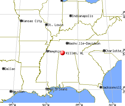 Killen, Alabama map