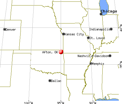 Afton, Oklahoma map
