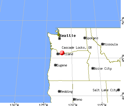 Cascade Locks, Oregon map