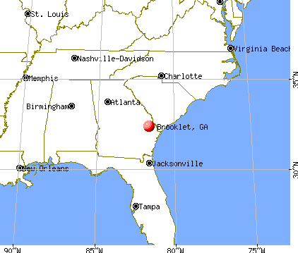 Brooklet, Georgia map