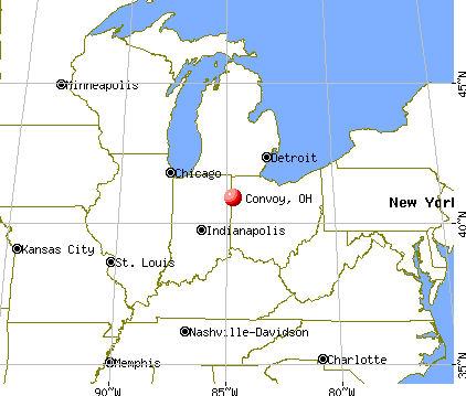 Convoy, Ohio map
