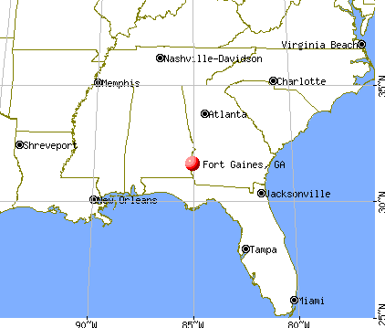 Fort Gaines, Georgia map