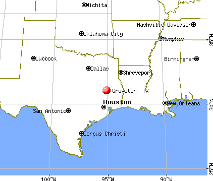 Groveton, Texas map