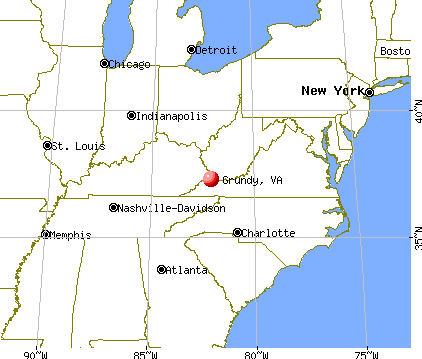 Grundy, Virginia map