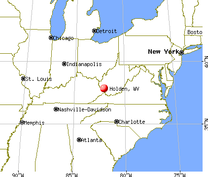 Holden, West Virginia map