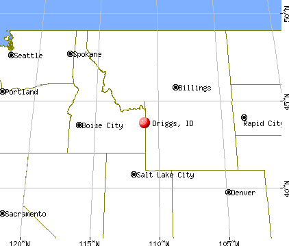 Driggs, Idaho map