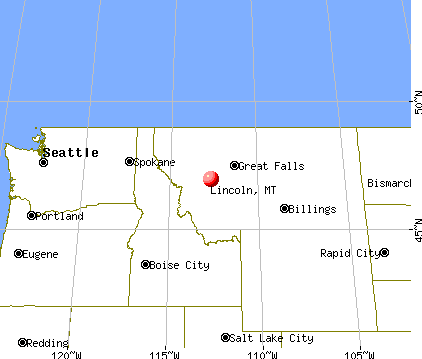 Lincoln, Montana map