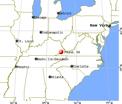 Pound, Virginia map