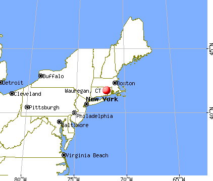 Wauregan, Connecticut map