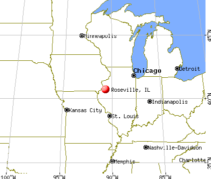 Roseville, Illinois map
