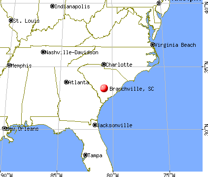 Branchville, South Carolina map