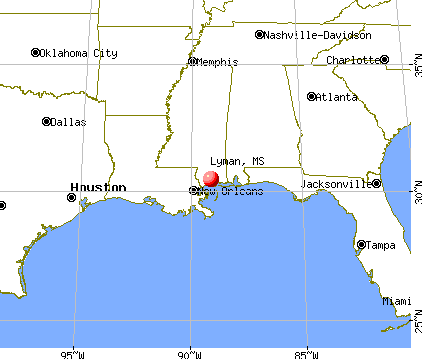 Lyman, Mississippi map