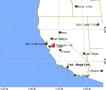 Grayson, California map