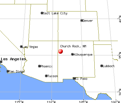 Church Rock, New Mexico map