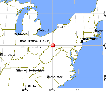 West Brownsville, Pennsylvania map