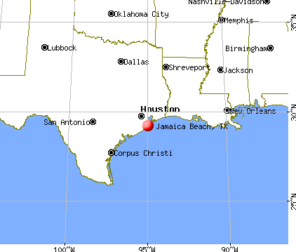 Jamaica Beach, Texas map