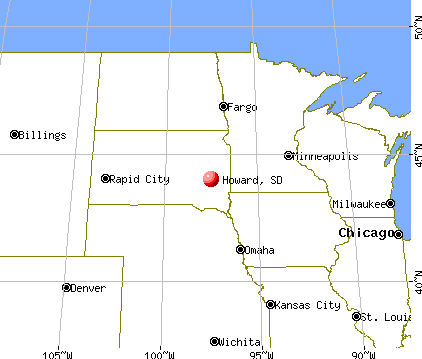 Howard, South Dakota map