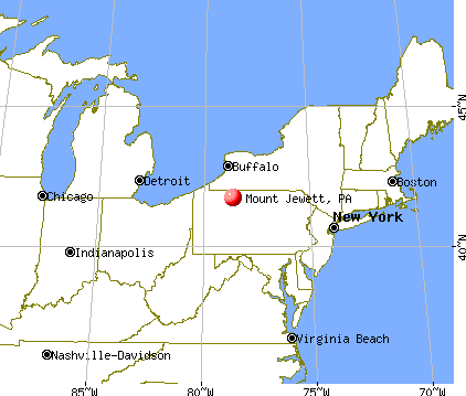 Mount Jewett, Pennsylvania map