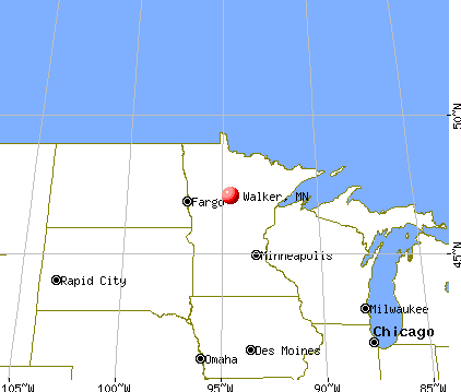Walker, Minnesota map