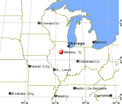 Wenona, Illinois map
