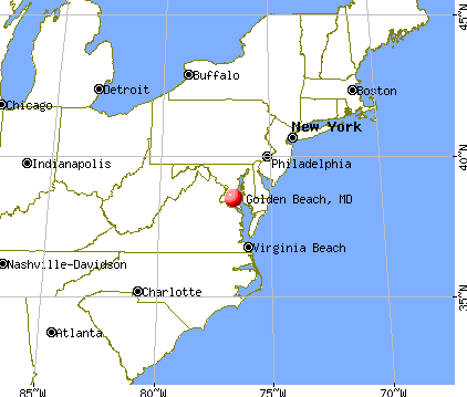 Golden Beach, Maryland map