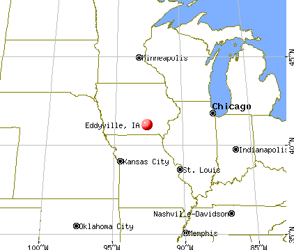 Eddyville, Iowa map