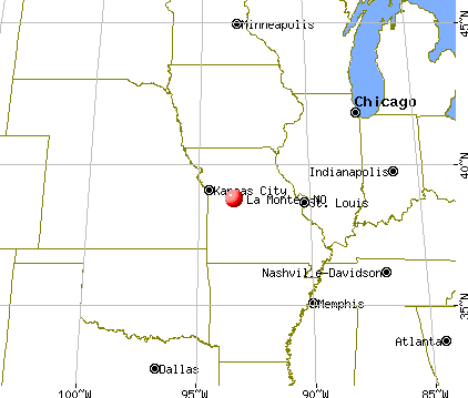 La Monte, Missouri map