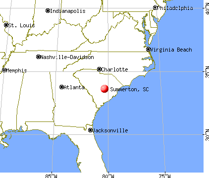 Summerton, South Carolina map