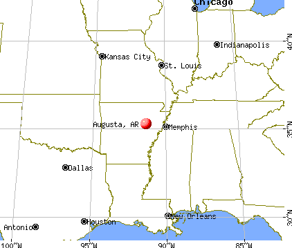 Augusta, Arkansas map