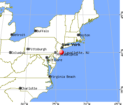 Lavallette, New Jersey map