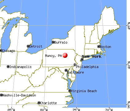 Muncy, Pennsylvania map
