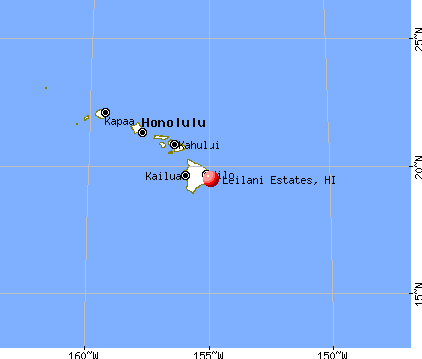 Leilani Estates, Hawaii map