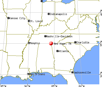New Hope, Tennessee map