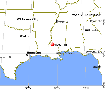 Bude, Mississippi map