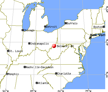 Belmont, West Virginia map