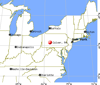 Colver, Pennsylvania map